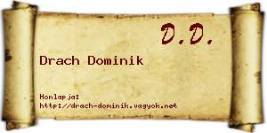 Drach Dominik névjegykártya